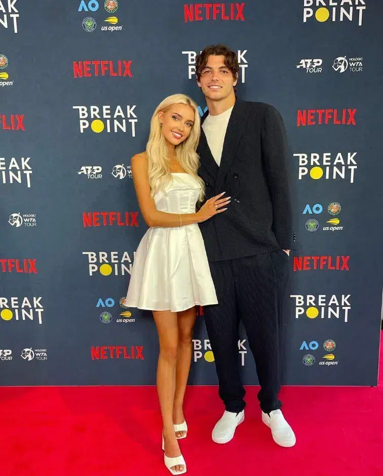 Taylor Fritz with his Girlfriend Morgan Riddle