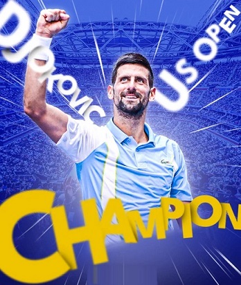 Novak Djokovic 2023 US open champion