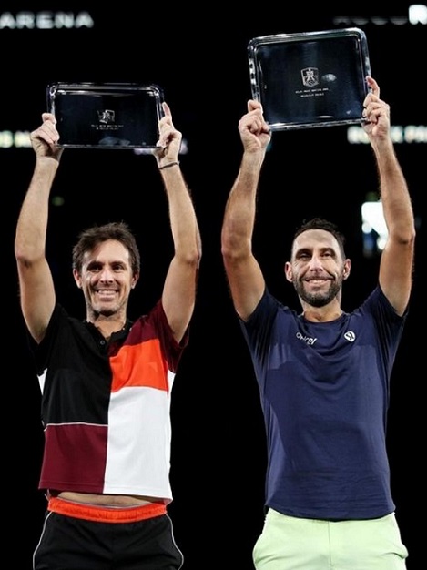 Paris Masters 2023 doubles winner Santiago Gonzalez and Edouard Roger-Vasselin
