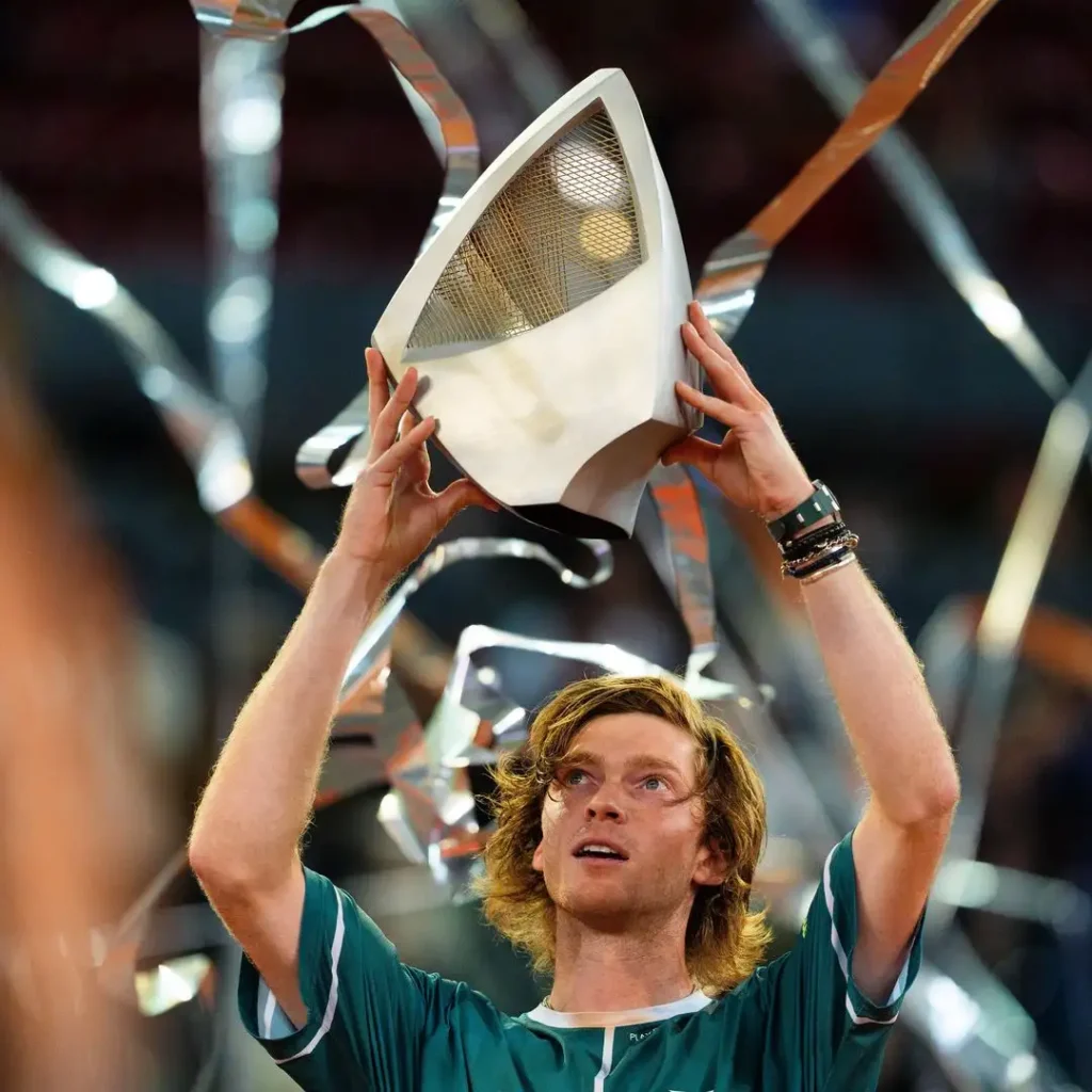 Andrey Rublev with his 2nd ATP 1000 Masters title
