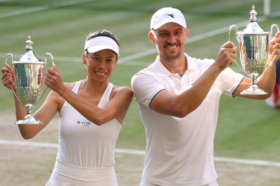  Polish player Jan Zieliński and his Taiwanese partner, Hsieh Su-wei, with drand slam of the year